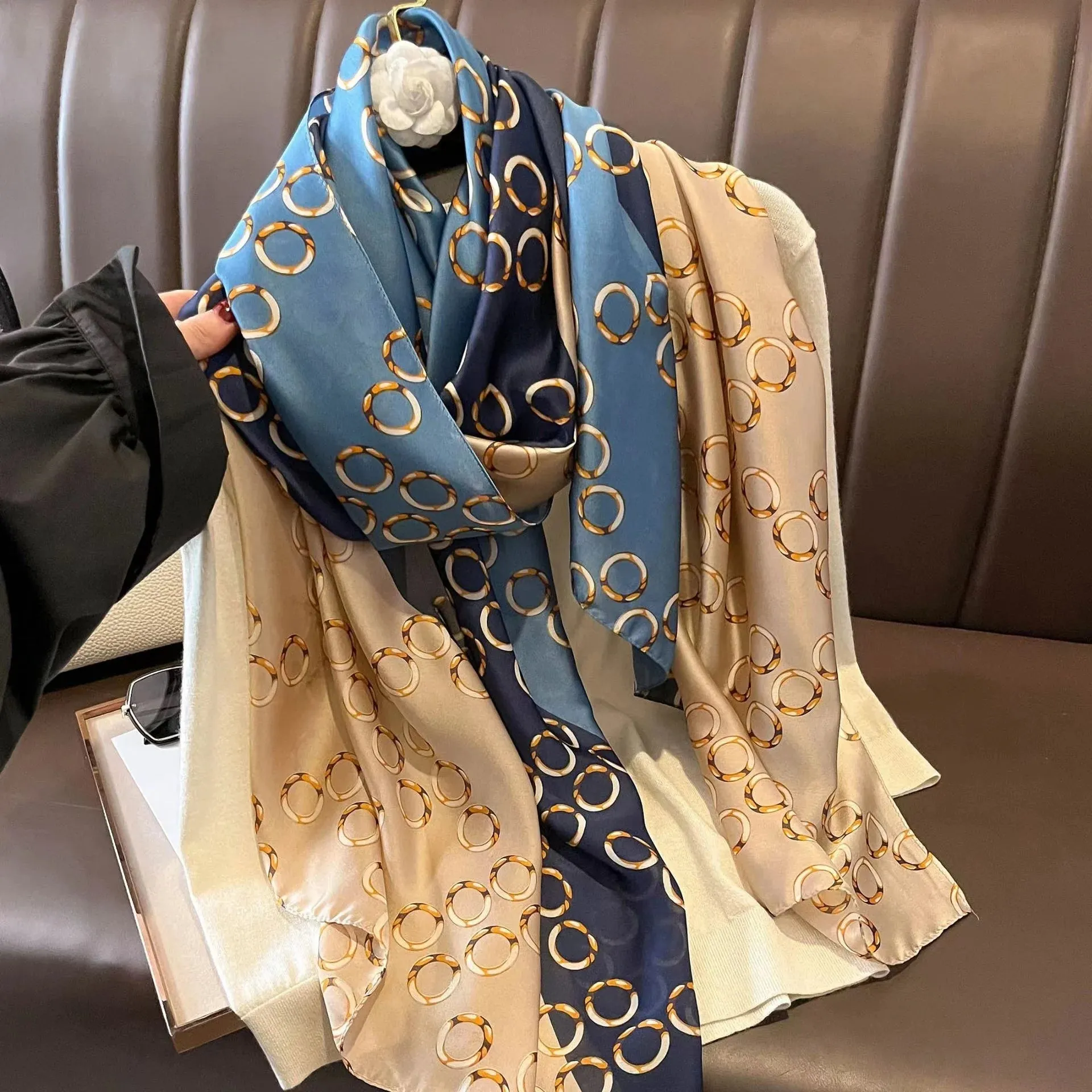 180*90cm Fashion Luxury Summer Beach Soft Silk Shawl Wrap