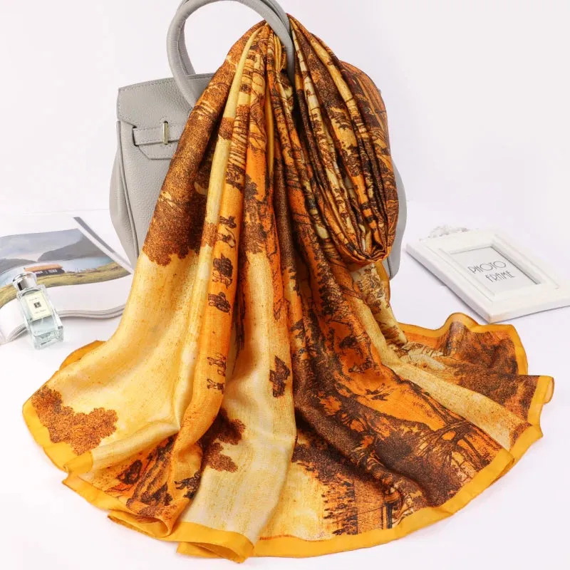 180*90cm Fashion Luxury Summer Beach Soft Silk Shawl Wrap