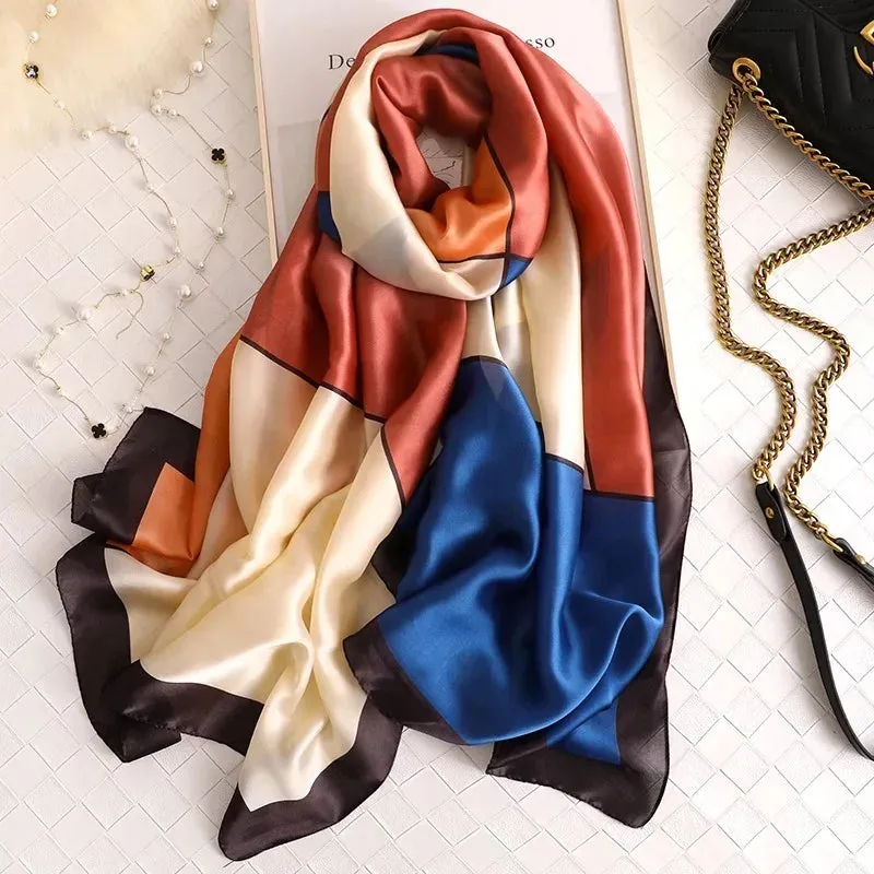 180*90cm Fashion Luxury Summer Beach Soft Silk Shawl Wrap