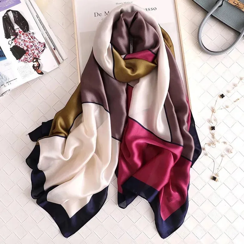 180*90cm Fashion Luxury Summer Beach Soft Silk Shawl Wrap