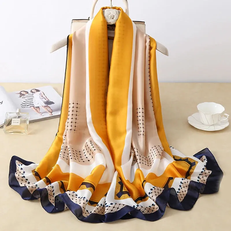 180*90cm Fashion Luxury Summer Beach Soft Silk Shawl Wrap