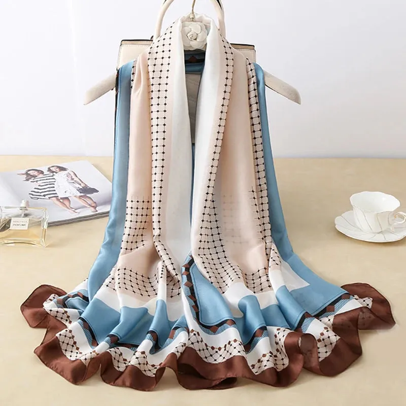 180*90cm Fashion Luxury Summer Beach Soft Silk Shawl Wrap