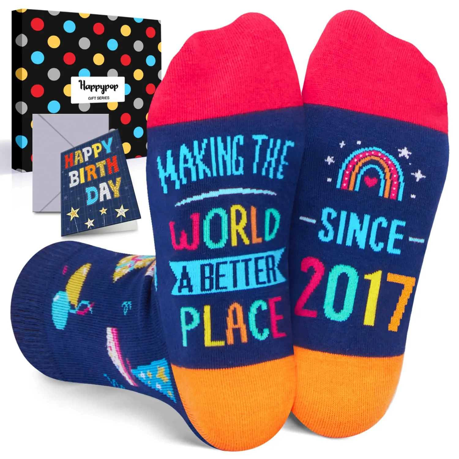 7th Birthday Gifts Ideas Socks - Gifts for Kids Age 7, 2017 Birthday Gift Ideas for Boys Girls, Presents for 7 Year Olds