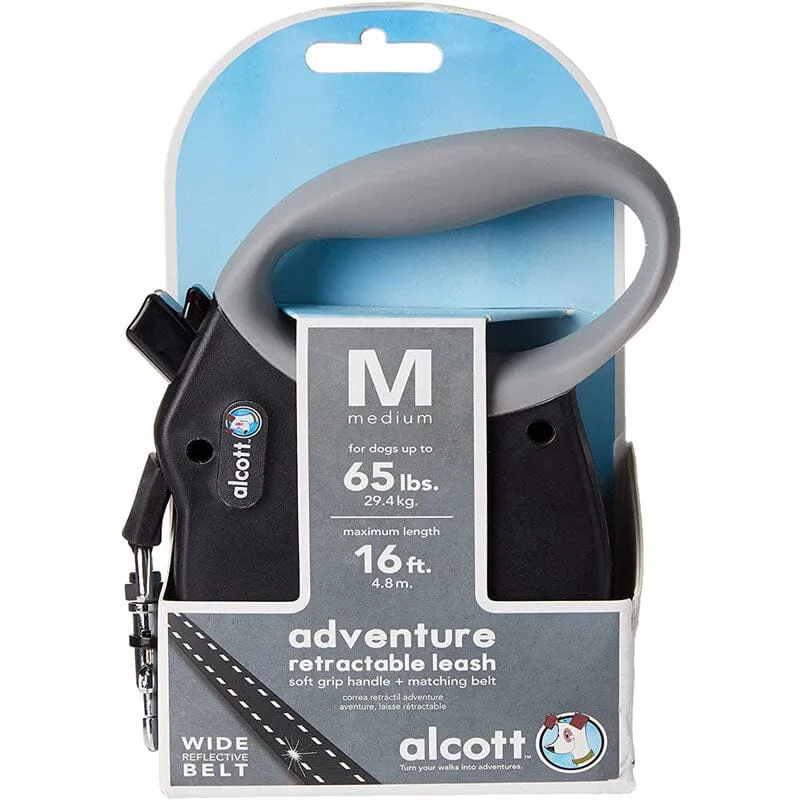 Adventure Retractable Reflective Leash With Soft Grip Handle