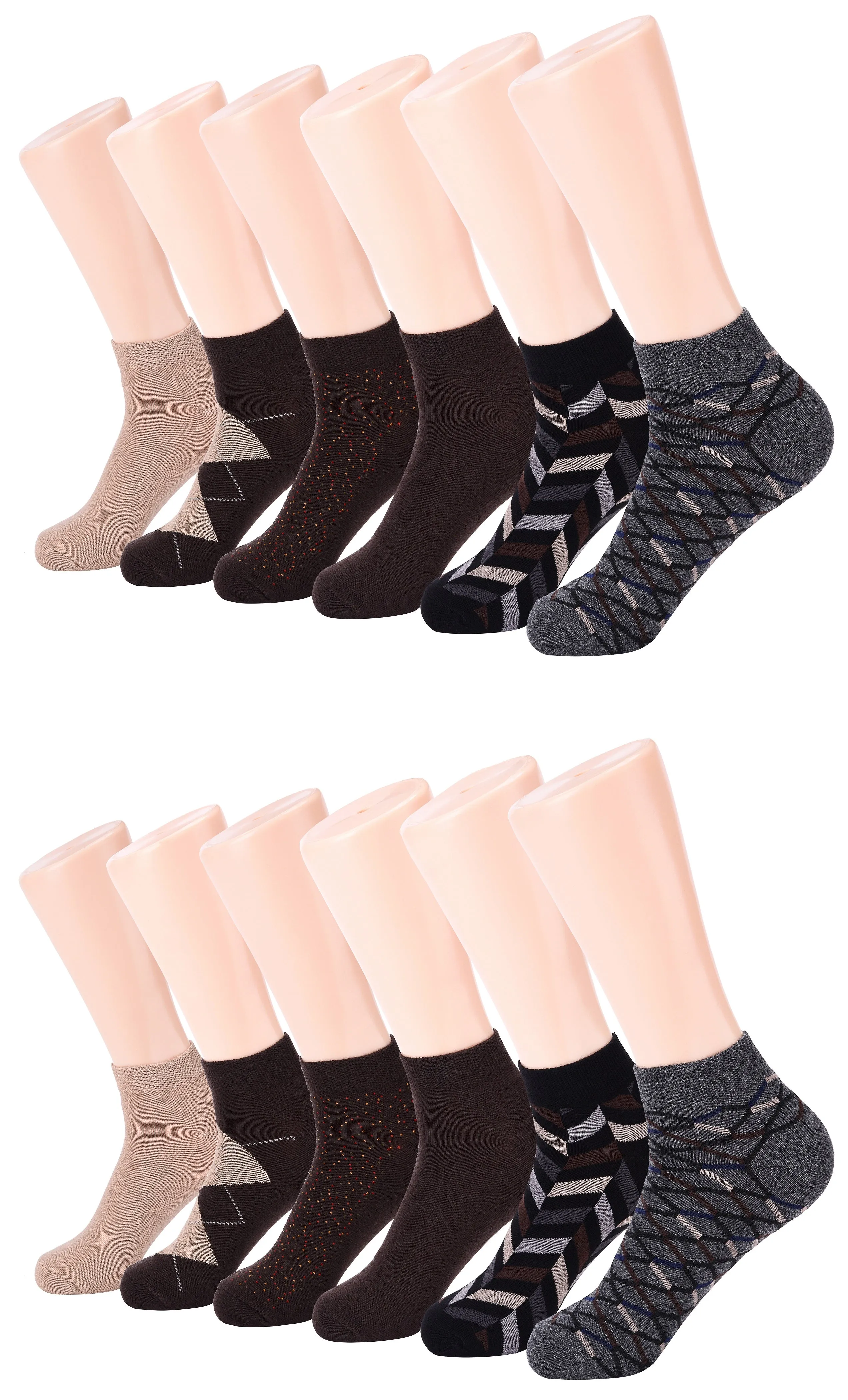 Agile Chic Dress Ankle Socks 12 Pack