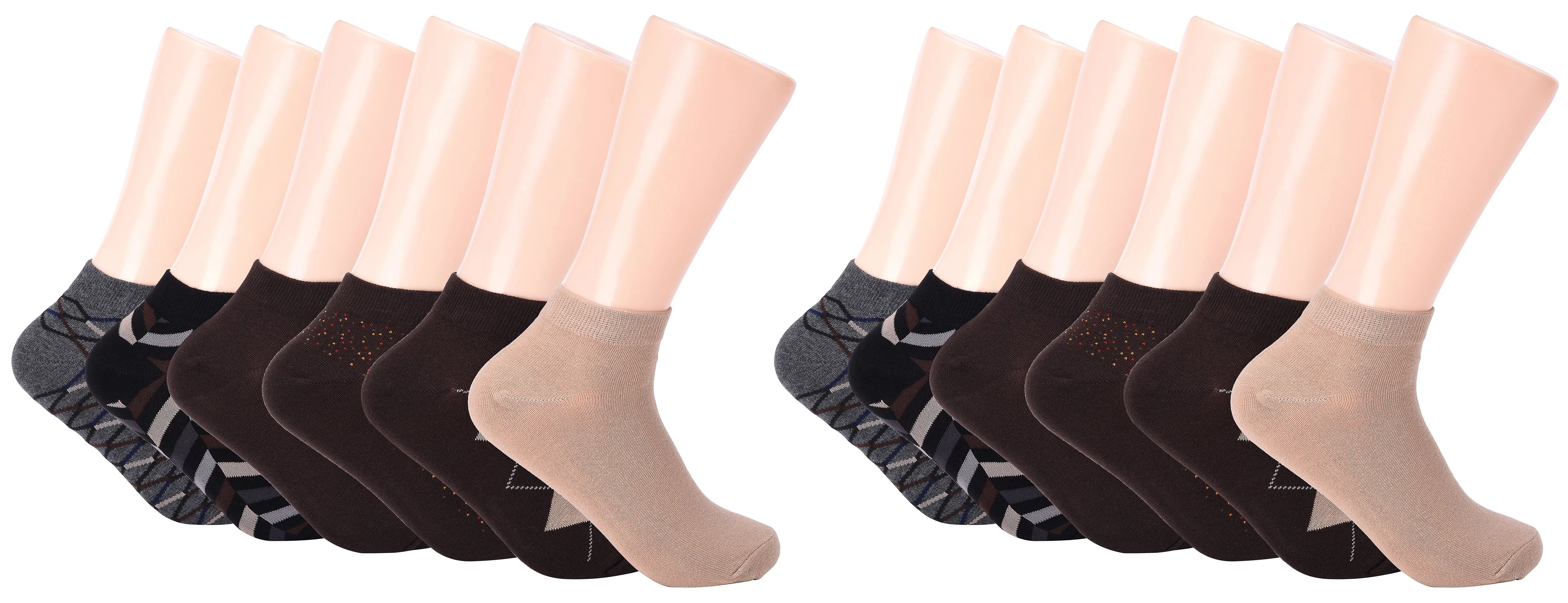 Agile Chic Dress Ankle Socks 12 Pack