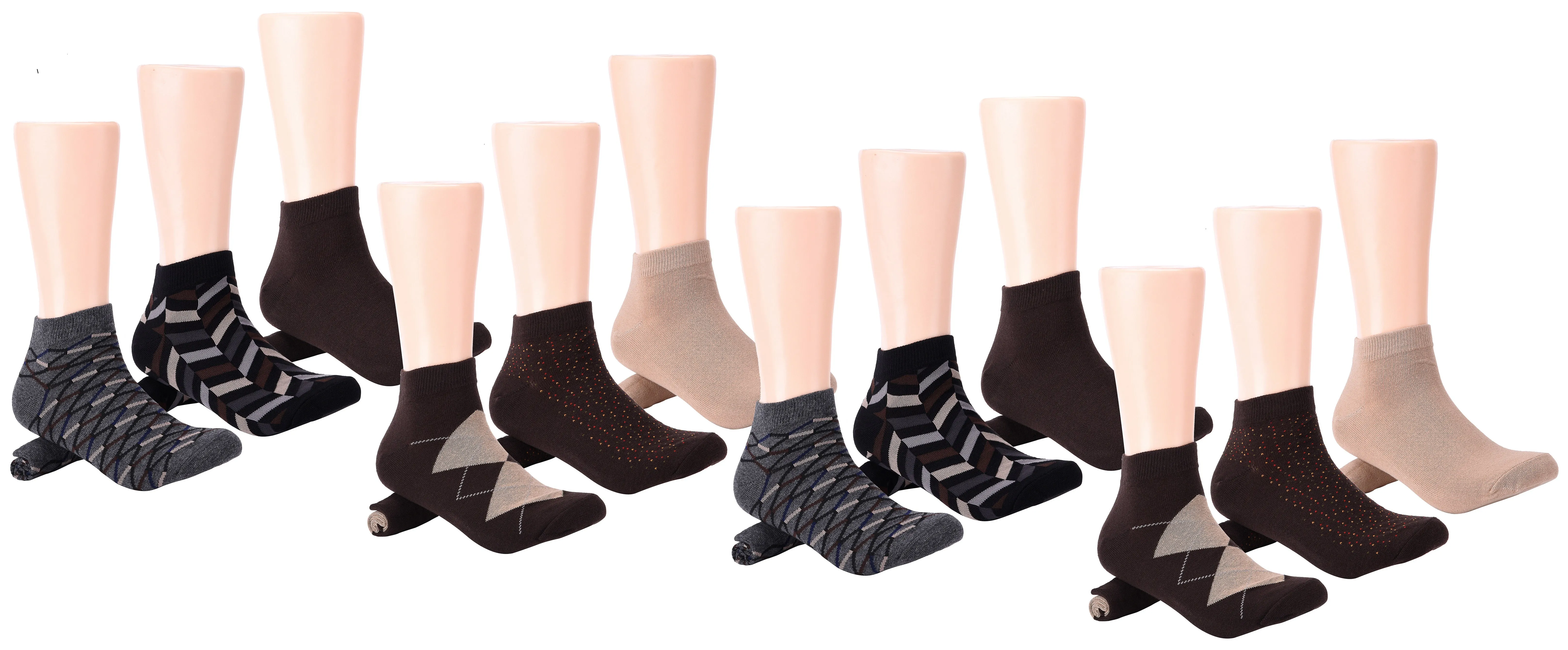 Agile Chic Dress Ankle Socks 12 Pack