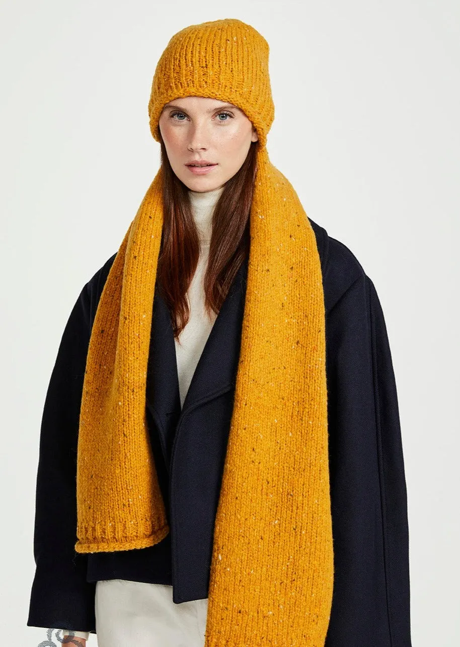 Aran Nepped Scarf | Sunflower