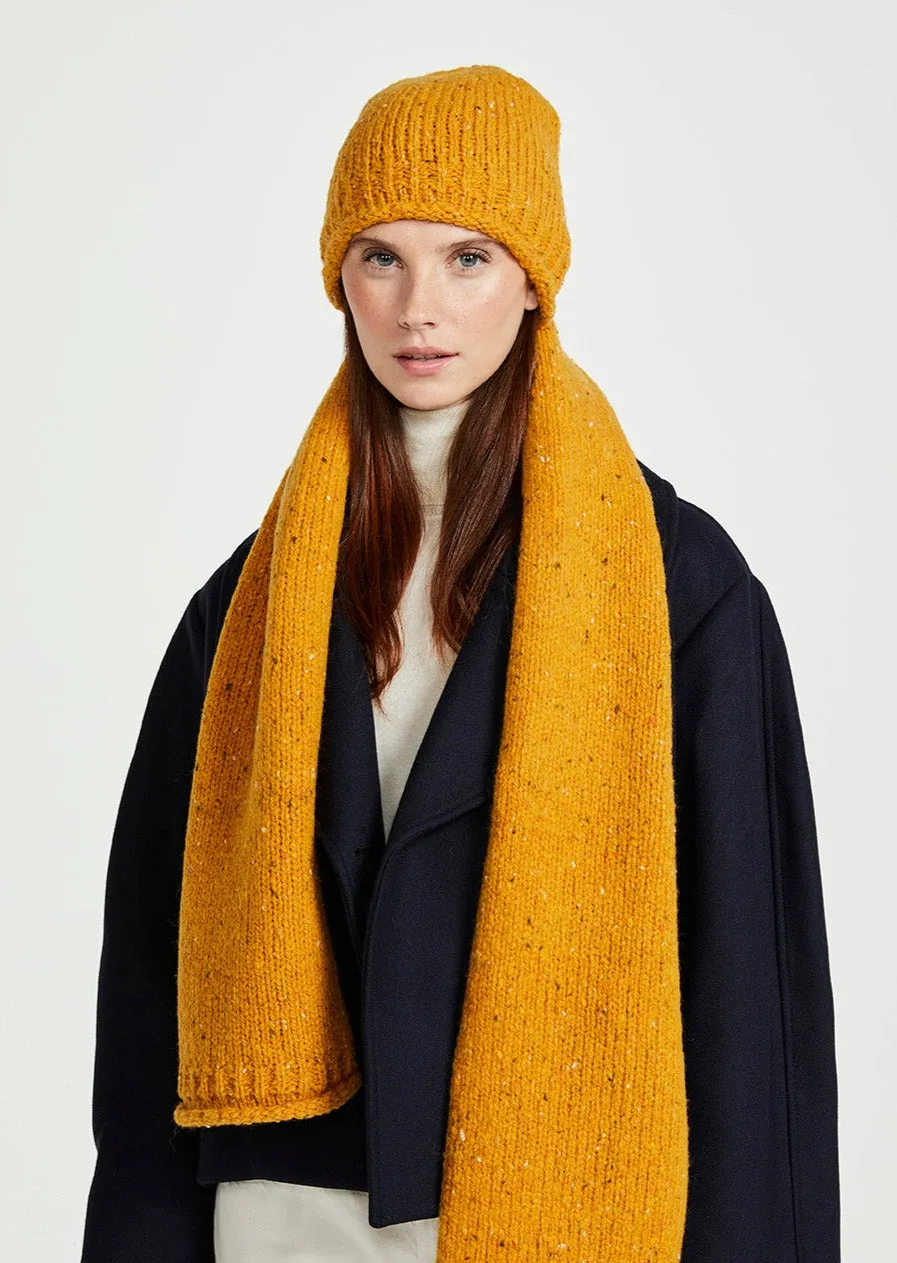 Aran Nepped Scarf | Sunflower