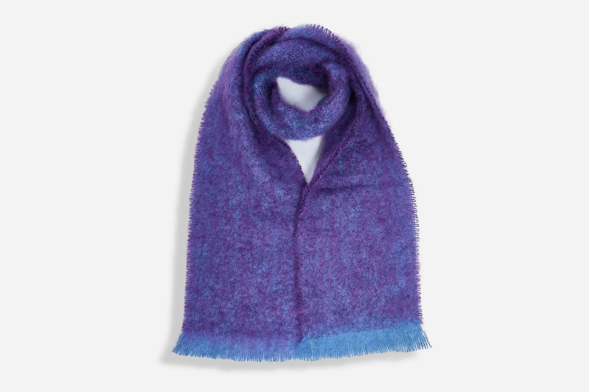 Aubergine Clash Mohair Scarf