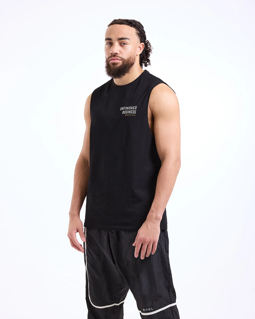 Bivol x BOXRAW Unfinished Business Muscle Tank - Black