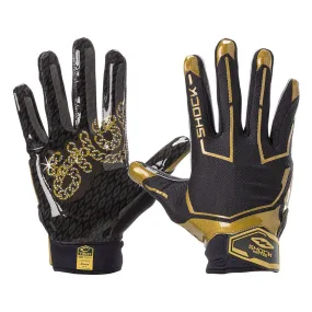 Black/Gold Chain Showtime Receiver Gloves