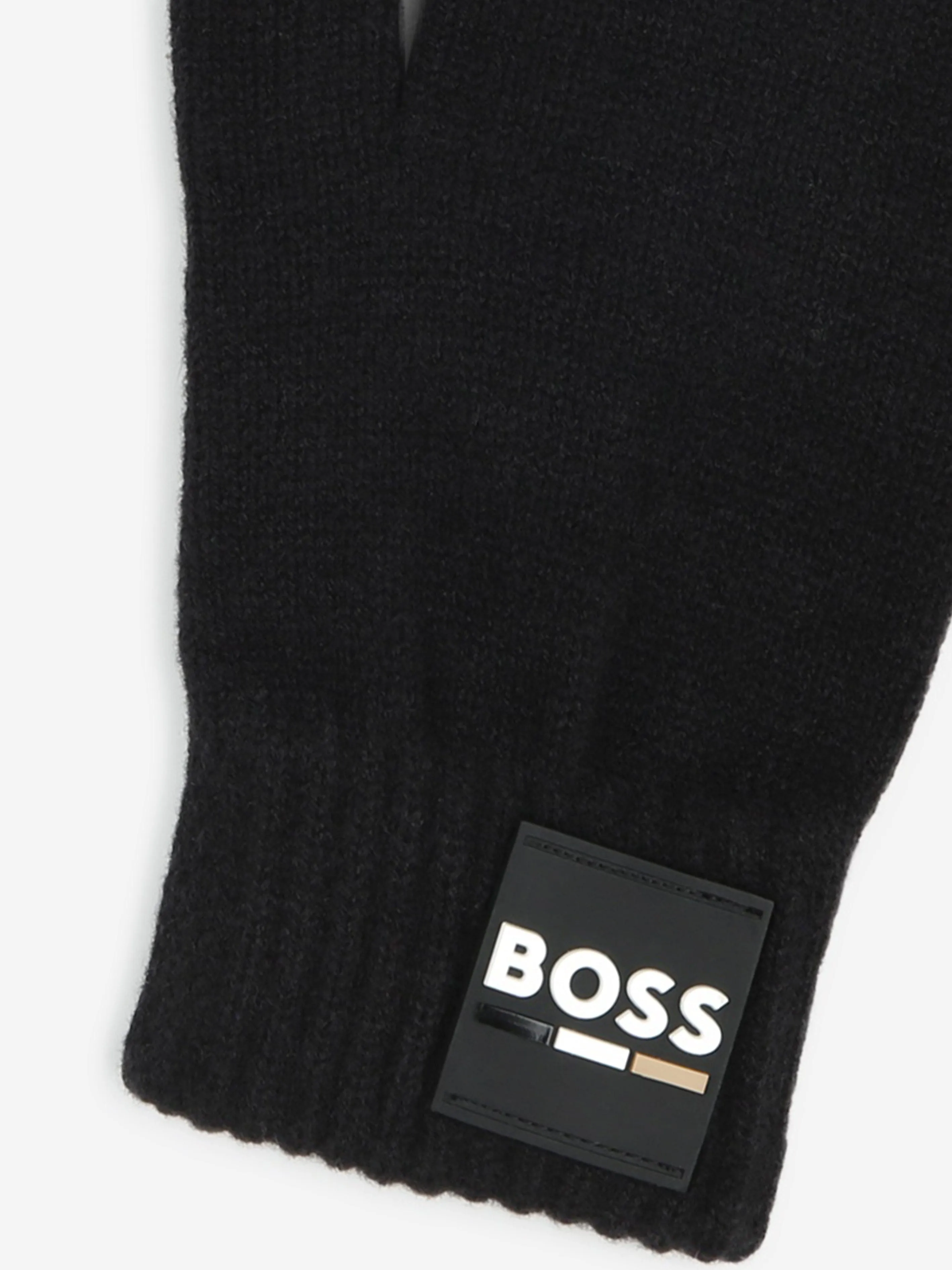 BOSS Boys Logo Gloves in Black