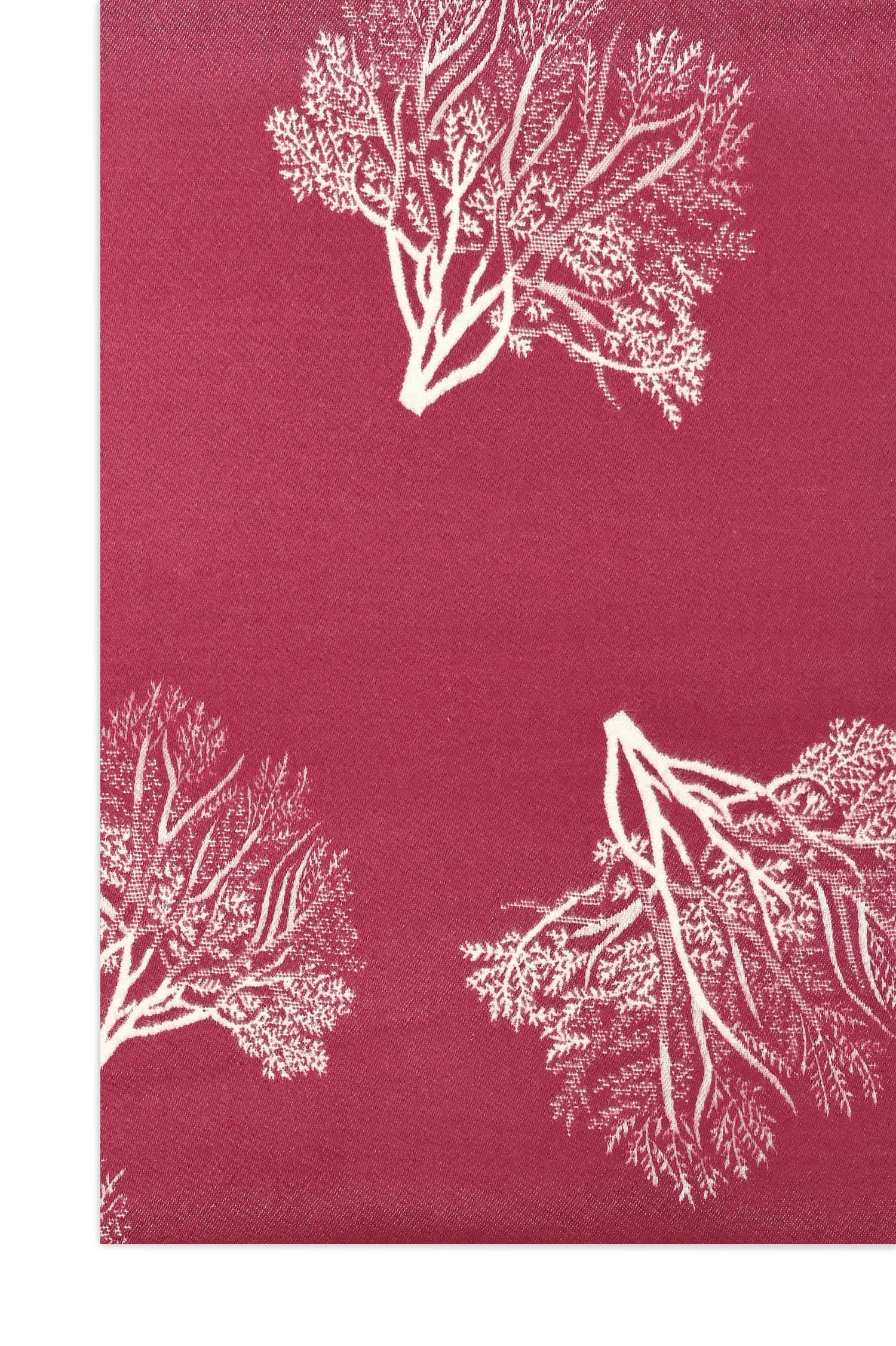 BOTANICAL PRINT REVERSIBLE SCARF-MAROON