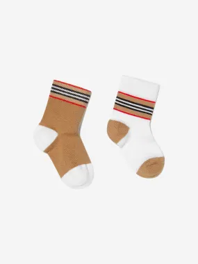 Burberry Baby Unisex Cotton Socks Set (2 Pack)