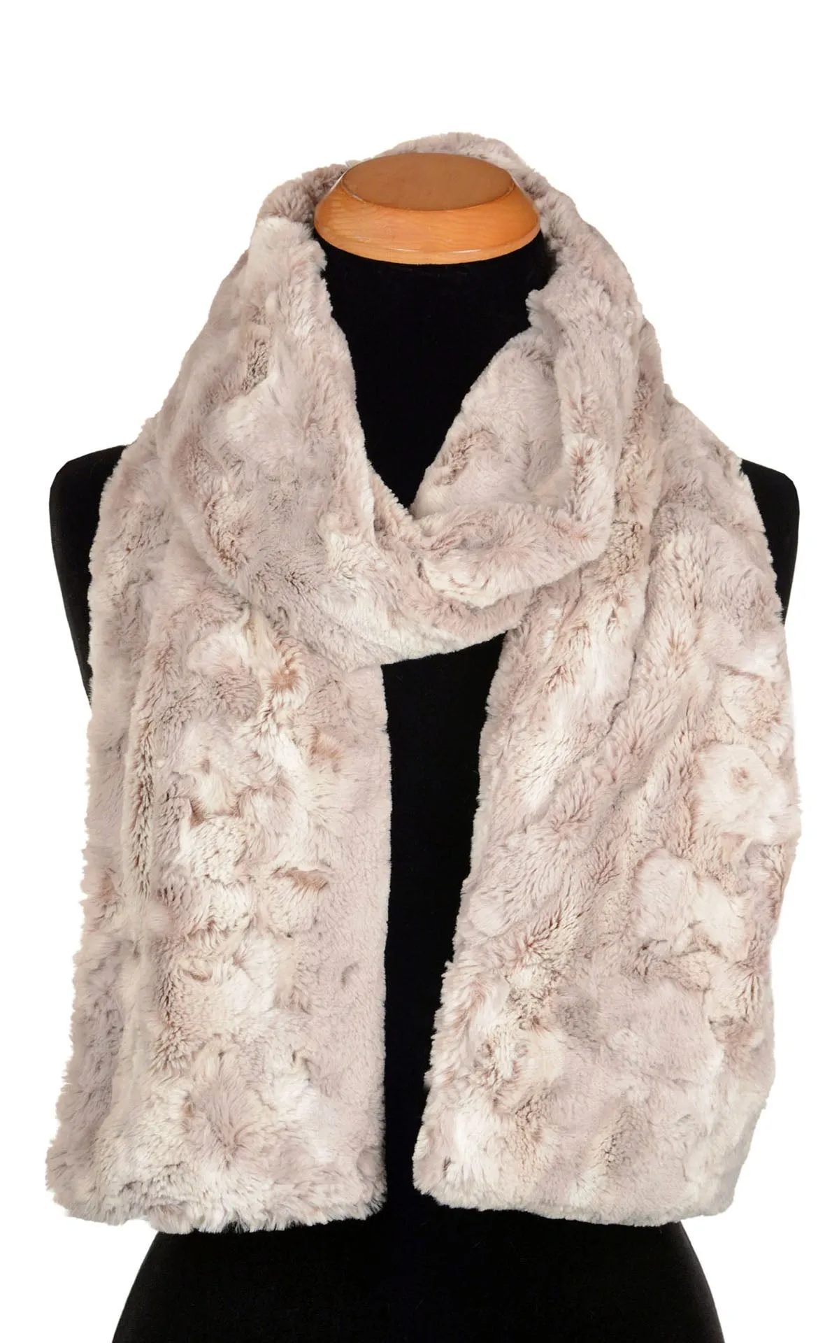 Classic Faux Fur Scarf - in Café Au Lait