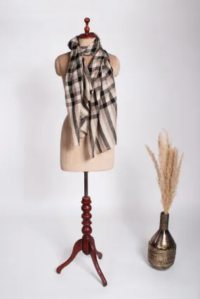 Classic Handloomed Kashmiri Cashmere Scarf - MUKHTA