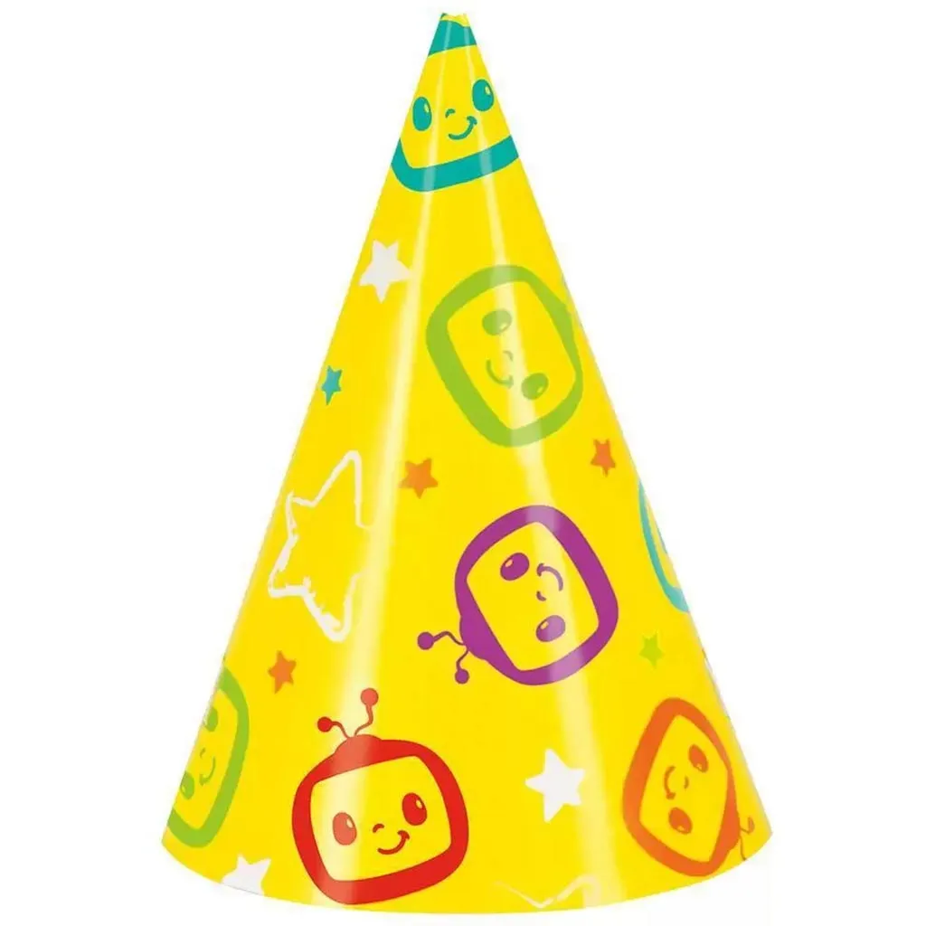 Cocomelon Mini Party Hats, 8ct