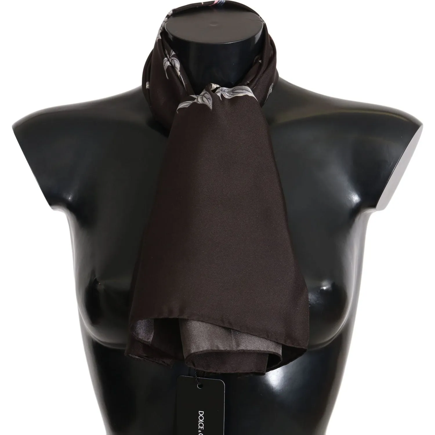 Dolce & Gabbana Elegant Silk Scarf Wrap in Luxe Brown