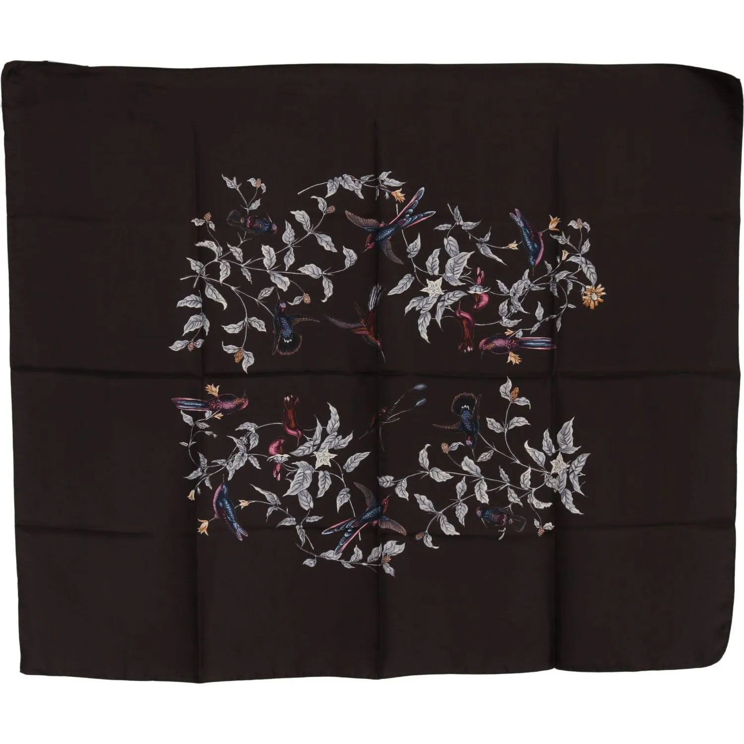 Dolce & Gabbana Elegant Silk Scarf Wrap in Luxe Brown