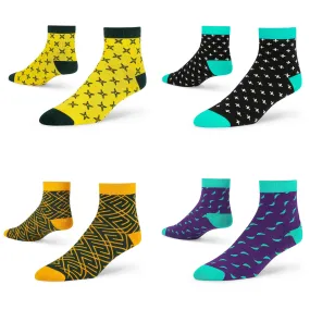 Dynamic Ankle Socks - Pack of 4 in Chic Patterns