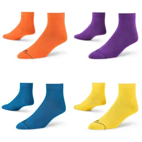 Elegant Solid Ankle Socks - Premium 4-Pair Collection