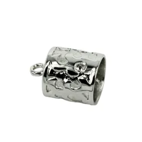 End Cap with Loop in Sterling Silver 7.4x9.7mm