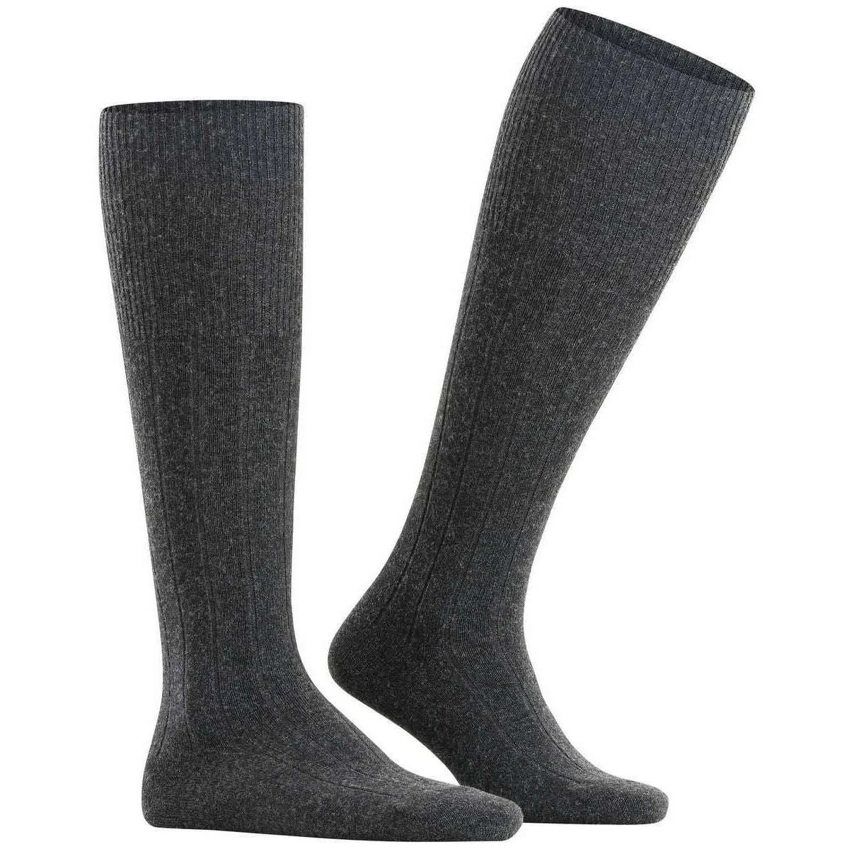 Falke Lhasa Rib Knee High Socks - Anthra Mel Grey