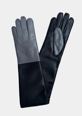 GRAY & BLACK COLOR BLOCK GLOVES