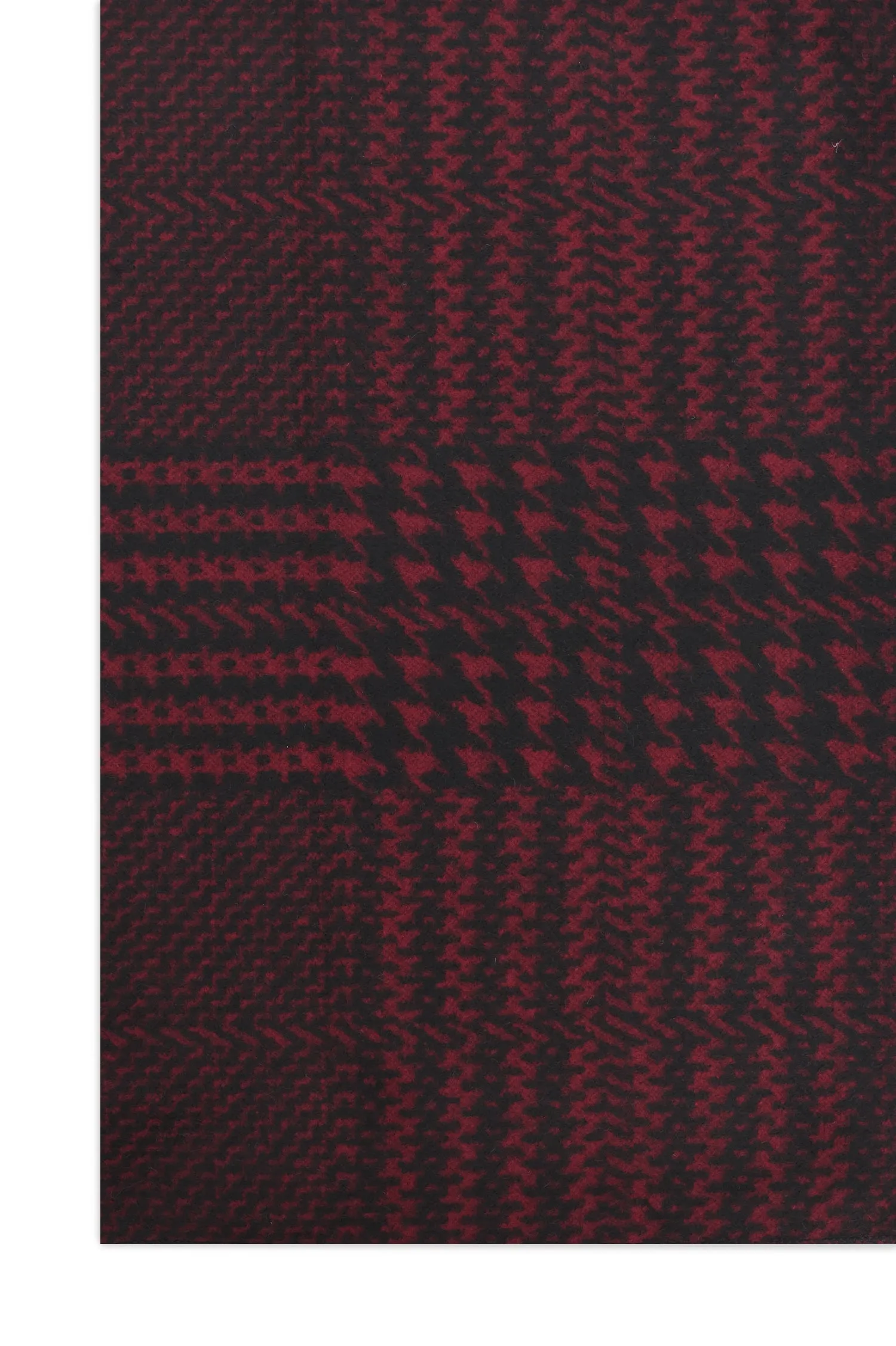 HOUNDSTOOTH PATTERN SCARF-MAROON