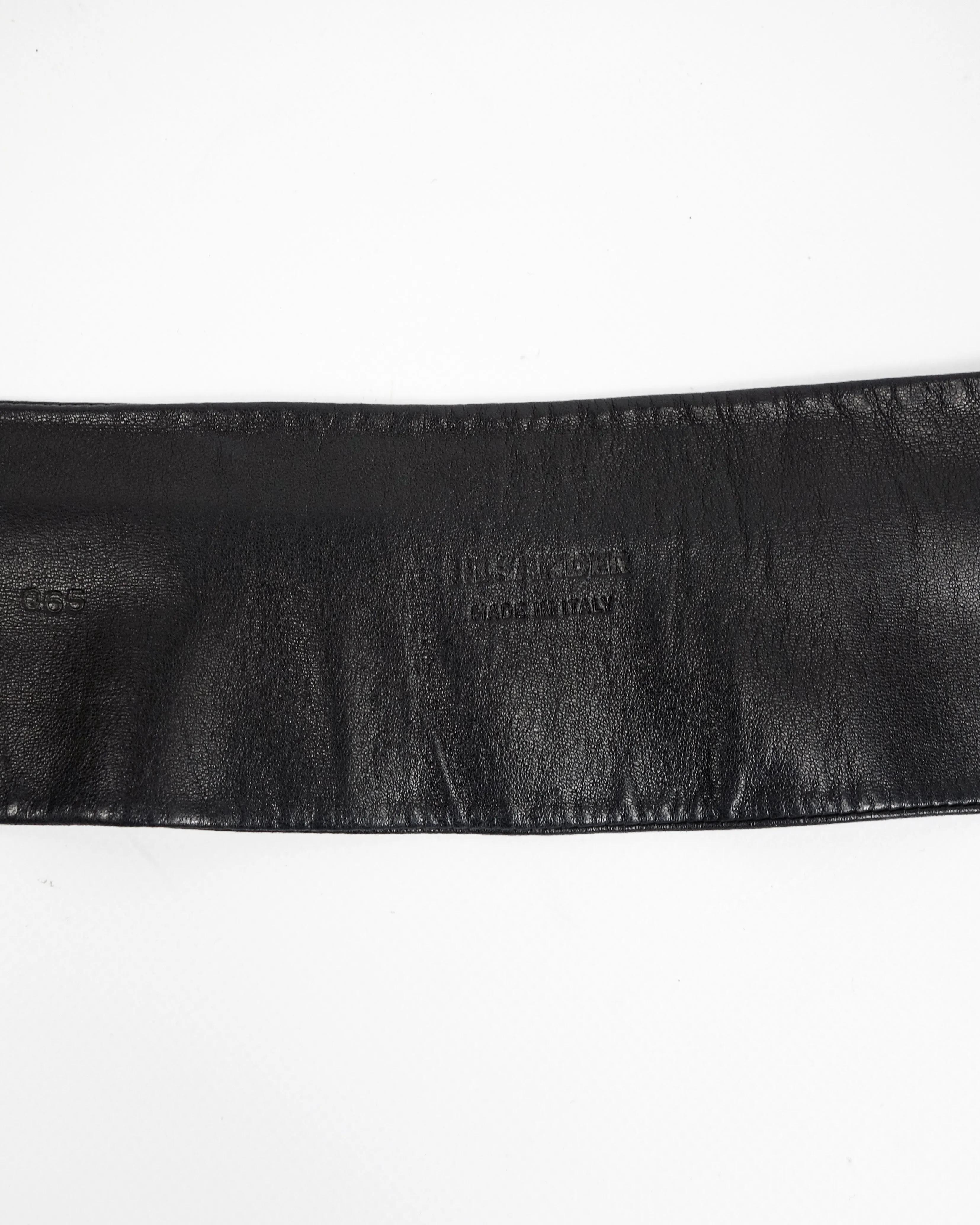 Jil Sander 2-Layer Black Soft Leather Belt 2000's