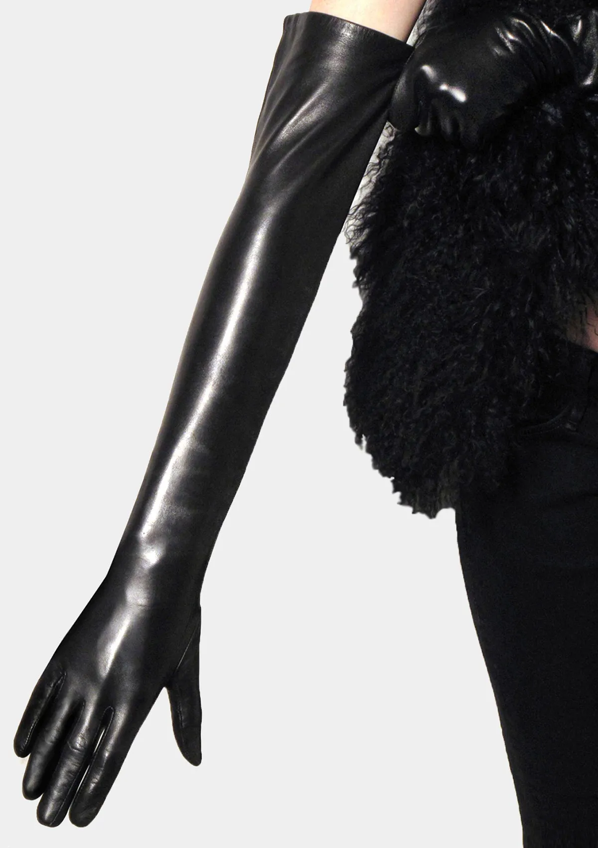 LEATHER OPERA LENGTH GLOVES