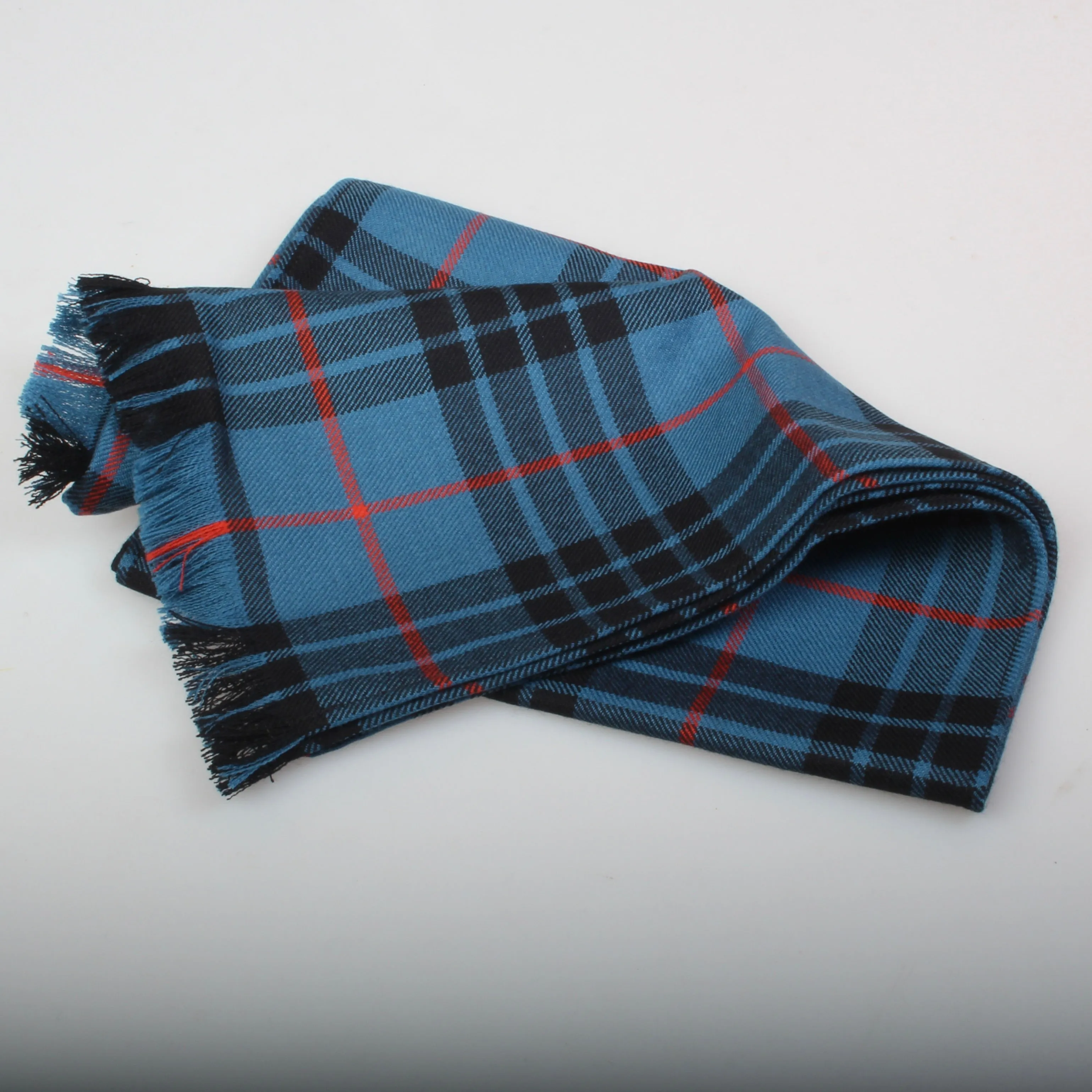 Luxury Lightweight Scarf in MacKay Blue Tartan