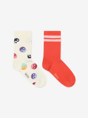 Molo Kids Yin Yang Print Socks Set in Multicolour