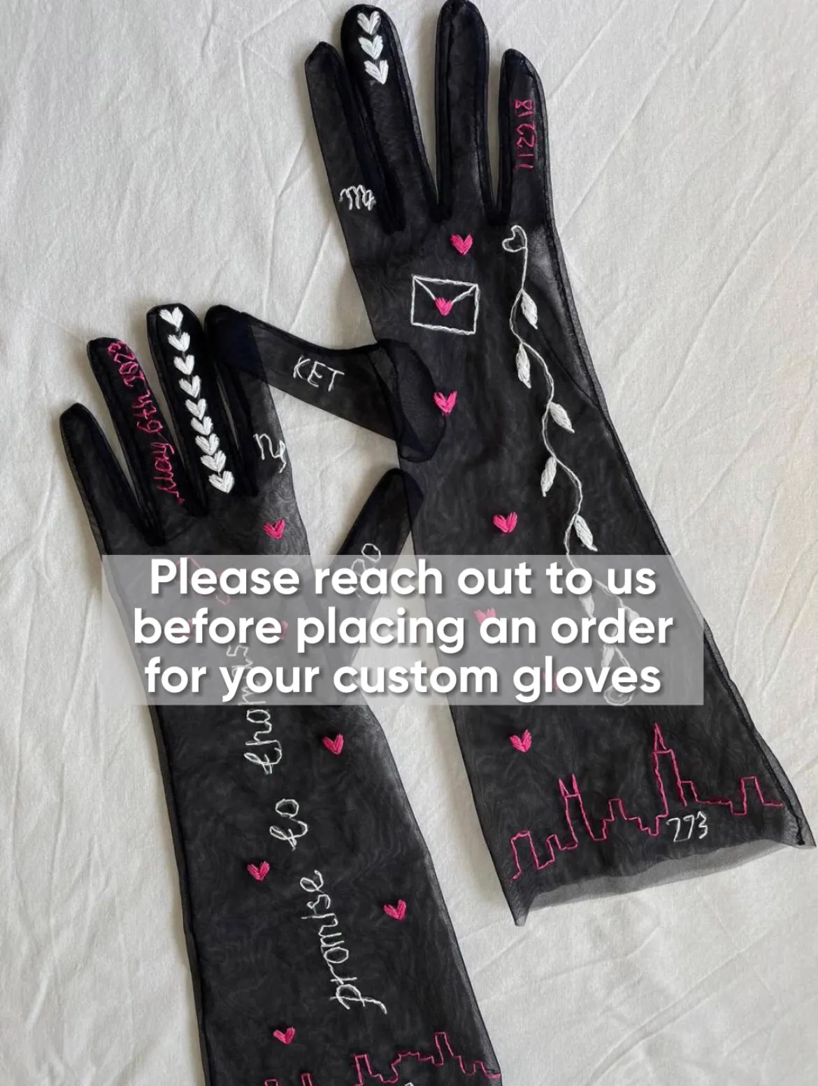 Order Your Custom Made Gloves with Hand Embroidery