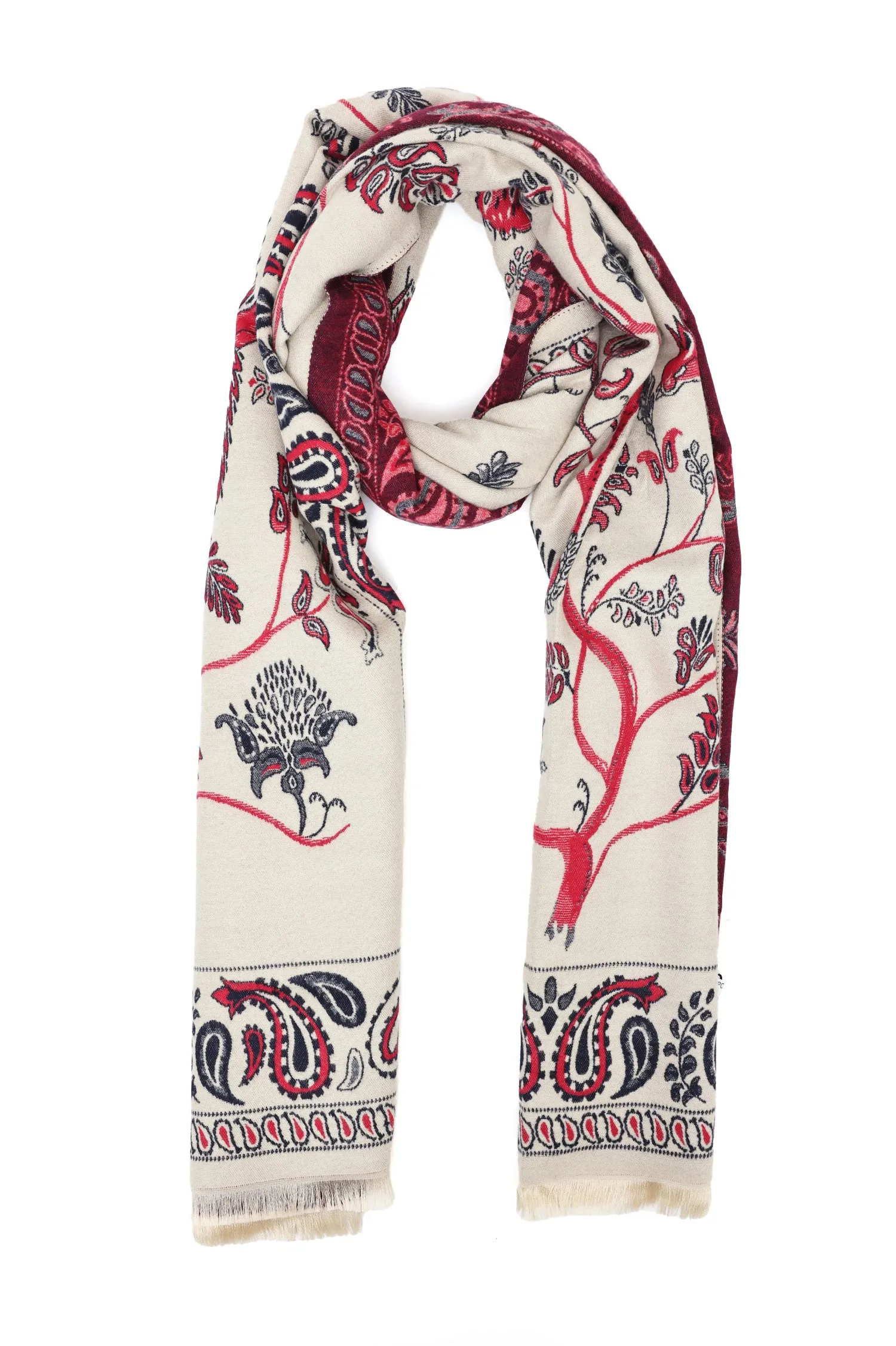 PAISLEY HERITAGE SCARF-BEIGE