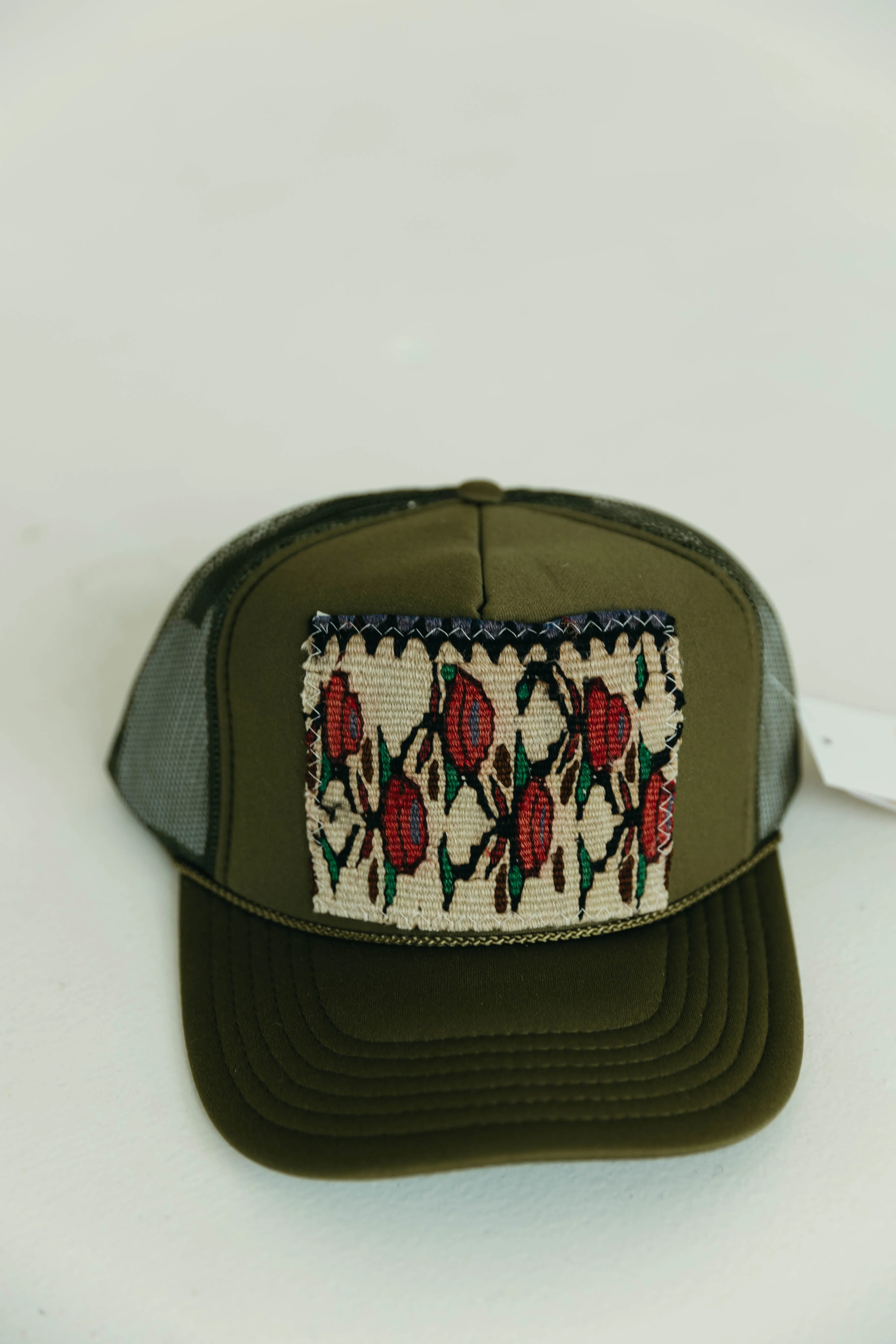 Patchwork Trucker Hat - Olive