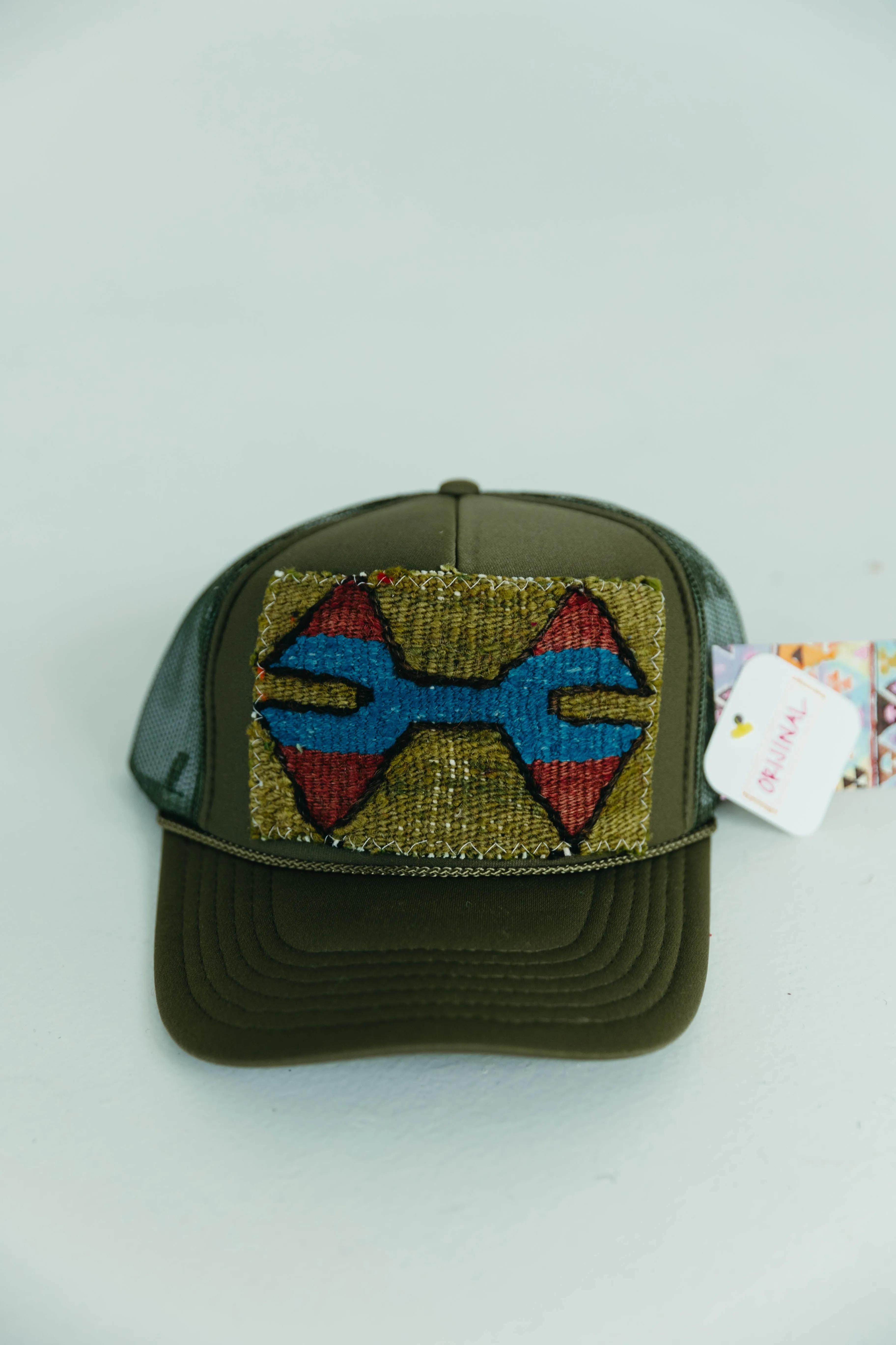 Patchwork Trucker Hat - Olive