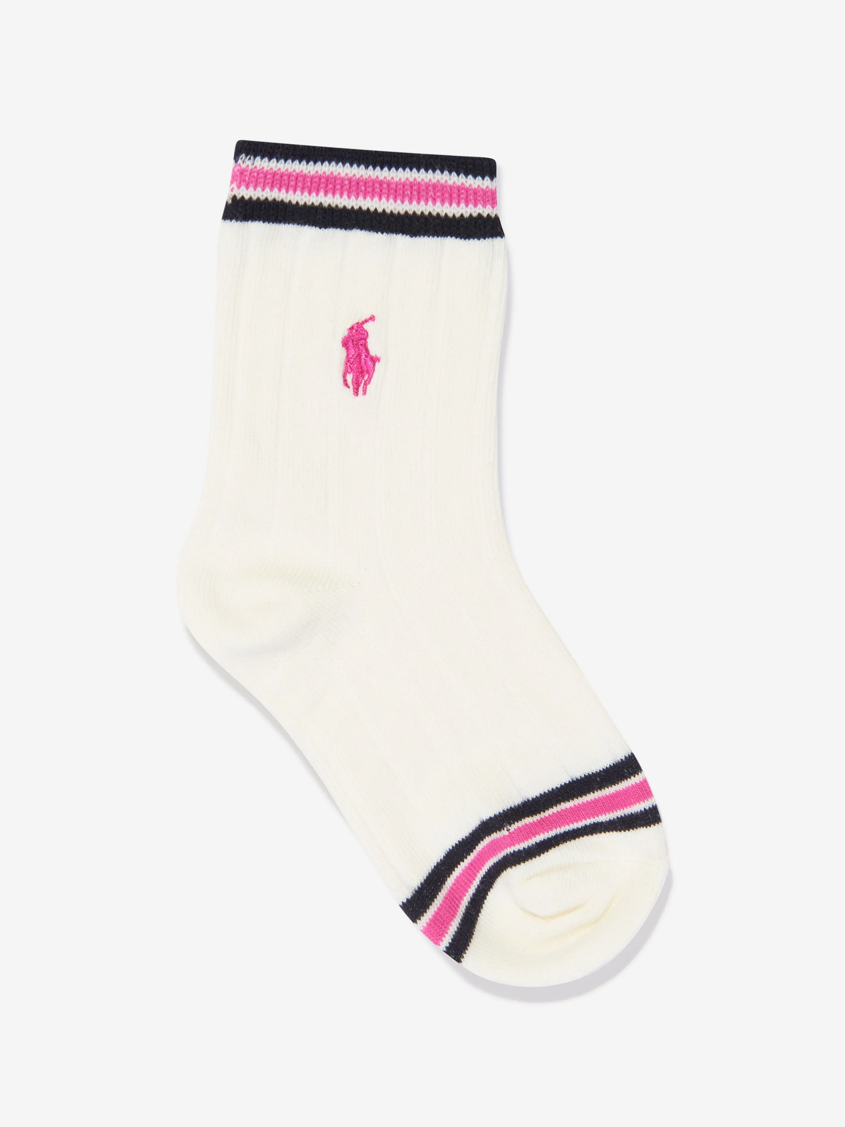 Ralph Lauren Girls 3 Pack Bear Socks Set in Ivory