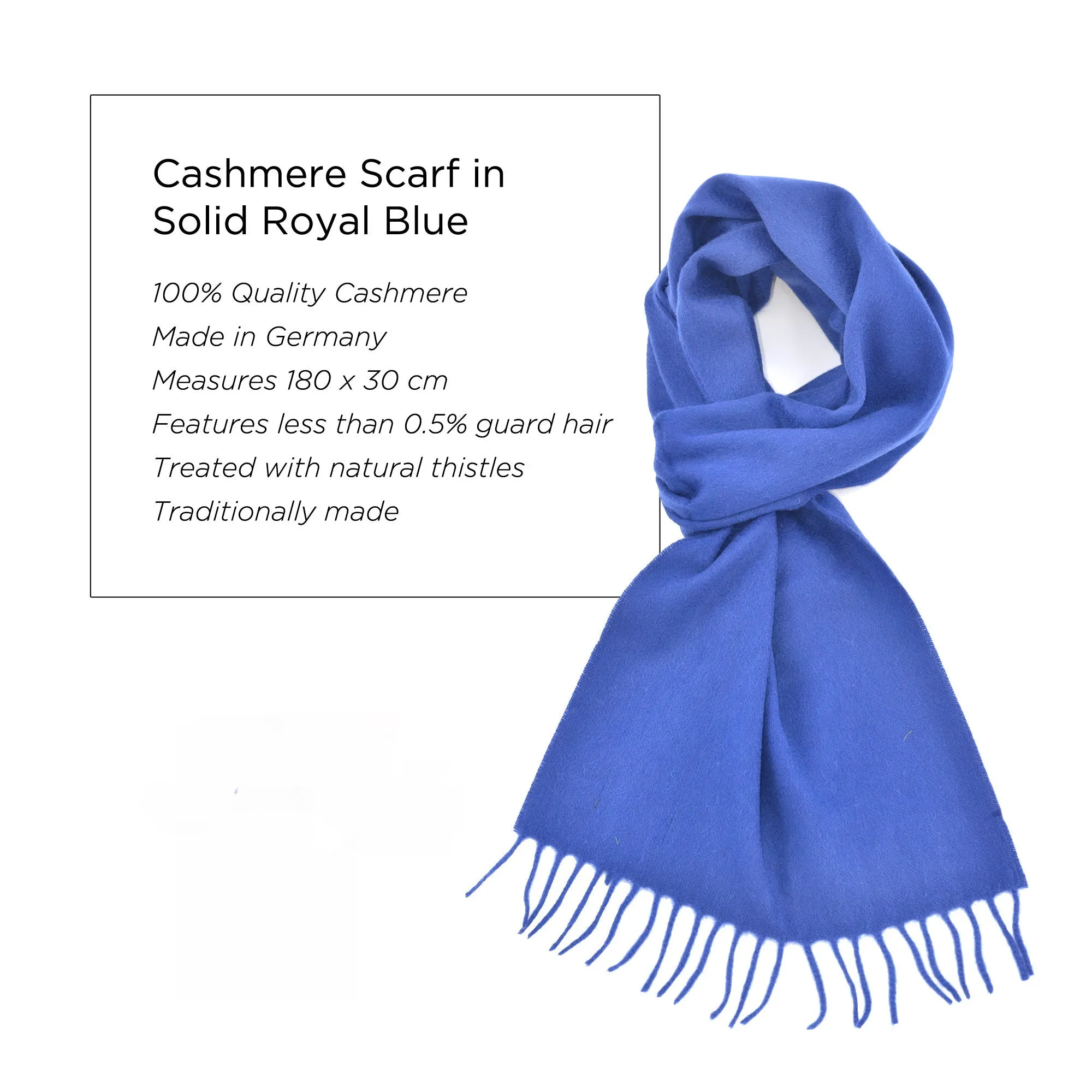 Royal Blue Cashmere Scarf