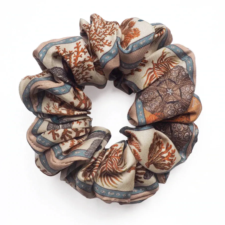 Sabina Savage  "The Pelicans and The Sea" Silk Scrunchie