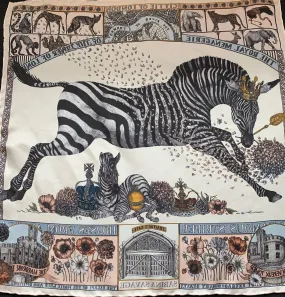 Sabina Savage "The Royal Striped Horses" Silk Scarf