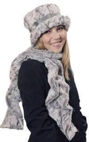 Scrunchy Scarf - Luxury Faux Fur in Khaki