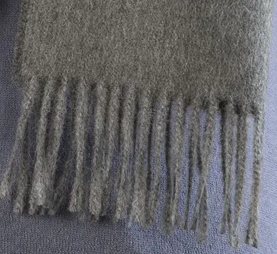 Solid Weave Brushed Alpaca Scarf