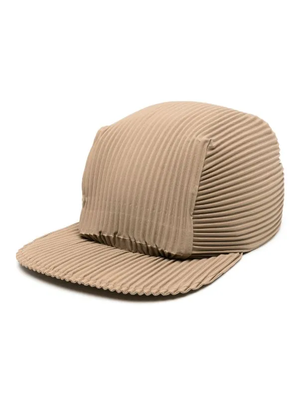 SS24 Pleats Cap - Light Mocha Brown