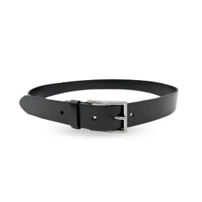 STAVROS - Mens Black Genuine Leather Dress Belt