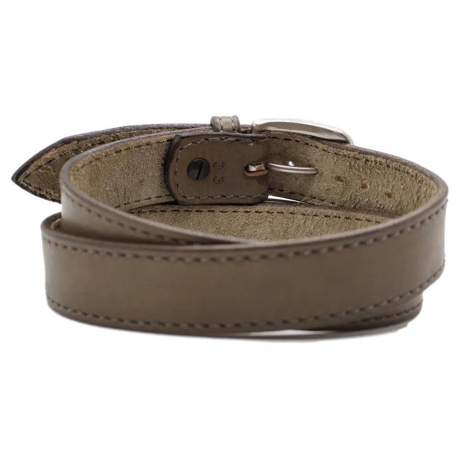 The PEARCE 1.35” Grey Leather Belt