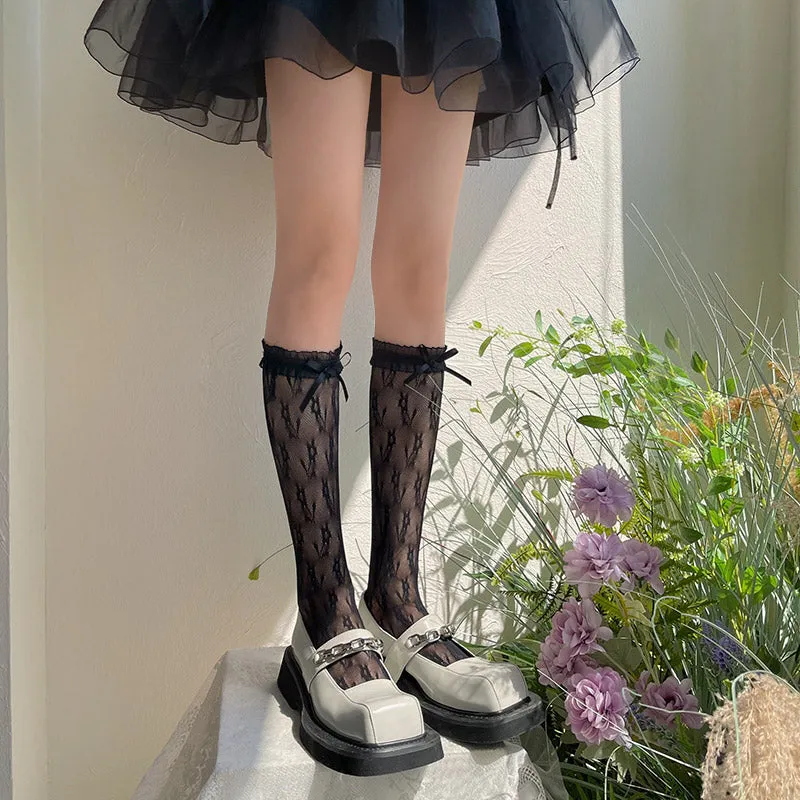 WAGUIR~Elegant Lolita Organza Lace Socks