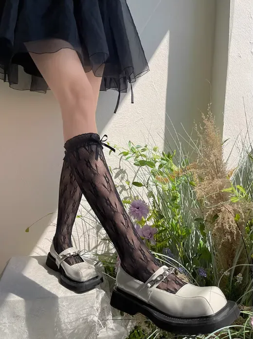 WAGUIR~Elegant Lolita Organza Lace Socks