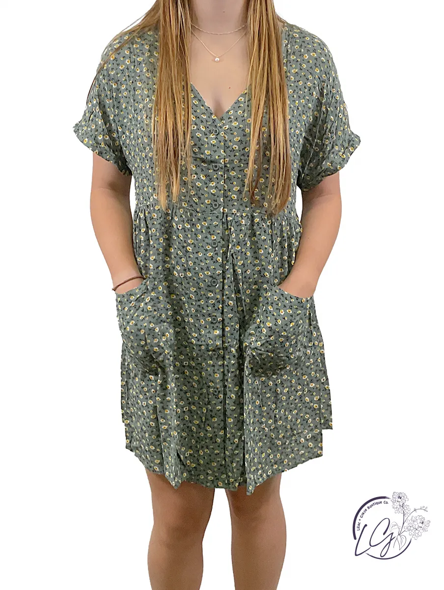 Whimsical Button-Down Dress